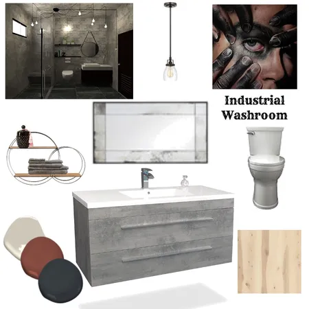 Judith Industrial Washroom Interior Design Mood Board by Sue_Hunt on Style Sourcebook