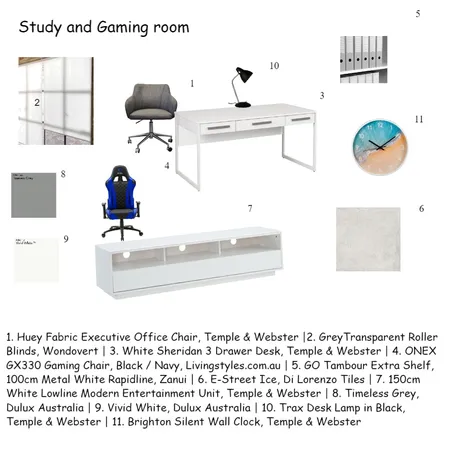Study room sample board Interior Design Mood Board by Munyaradzih on Style Sourcebook