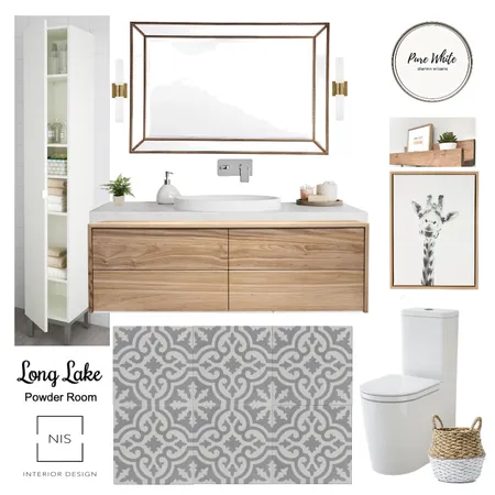 Long Lake - Powder Room (option B) Interior Design Mood Board by Nis Interiors on Style Sourcebook