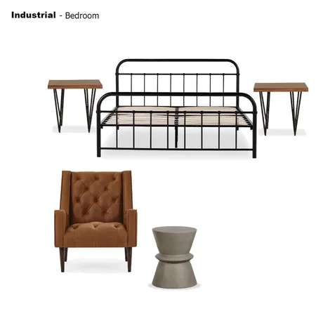 Industrial - Bedroom Interior Design Mood Board by ingmd002 on Style Sourcebook