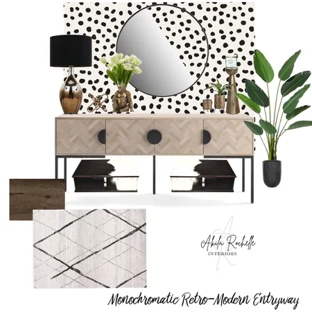 Monochromatic Retro - Modern Entryway Interior Design Mood Board by AkilaRochelle Interiors on Style Sourcebook