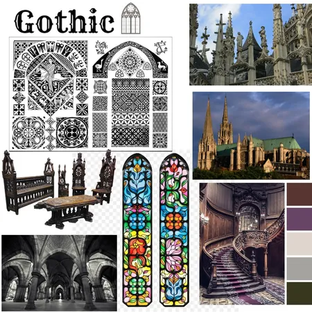 Gothic Interior Design Mood Board by Anastasitri on Style Sourcebook