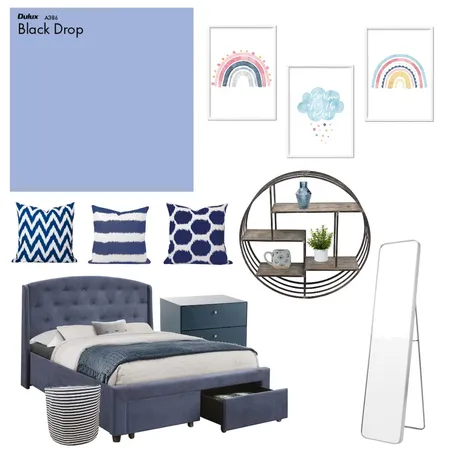 Blue Bedroom Interior Design Mood Board by EJR Interiors on Style Sourcebook