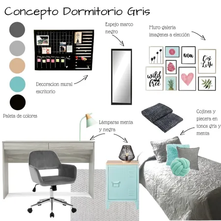 dormitorio gris Interior Design Mood Board by caropieper on Style Sourcebook