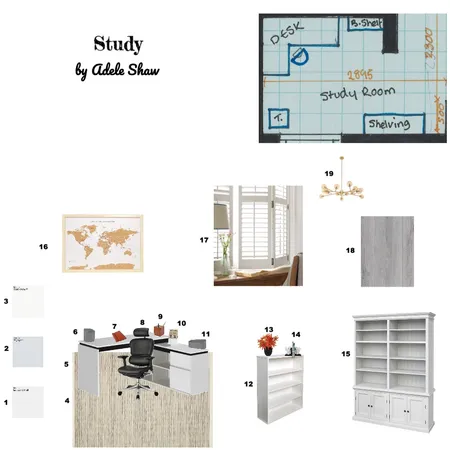 Study Interior Design Mood Board by Adele Shaw on Style Sourcebook