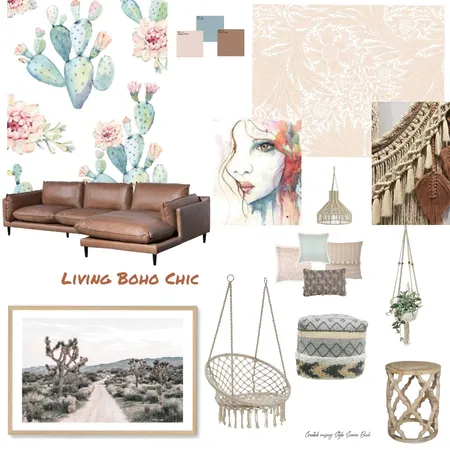 Living Boho Chic Interior Design Mood Board by Ruth Fisher on Style Sourcebook