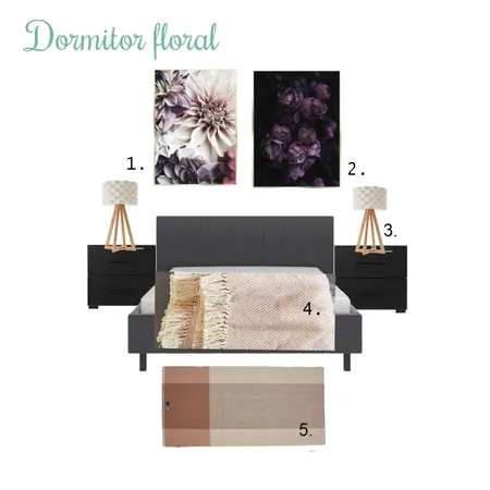dormitor floral Interior Design Mood Board by eta on Style Sourcebook