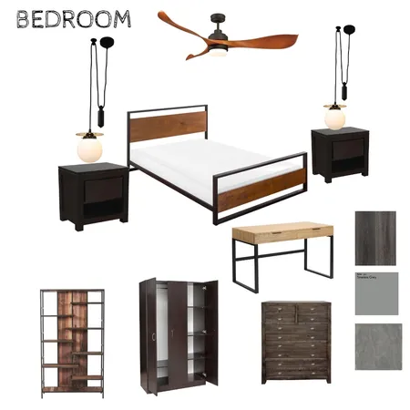 INDUSTRIAL - BEDROOM Interior Design Mood Board by Bilon on Style Sourcebook