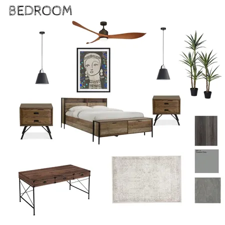 INDUSTRIAL - BEDROOM 2 Interior Design Mood Board by Bilon on Style Sourcebook