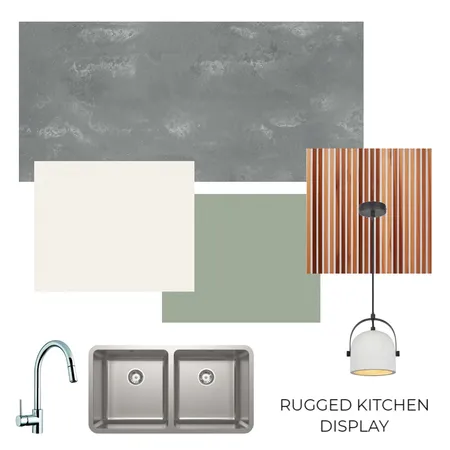 Rugged Kitchen Display Interior Design Mood Board by MarieDK on Style Sourcebook