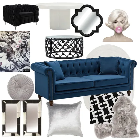 holly wood glam inspo Interior Design Mood Board by ELEDA DESIGN Interiors on Style Sourcebook
