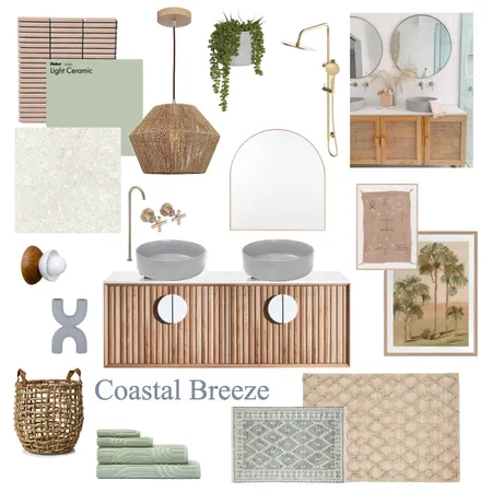 Coastal Breeze Bathroom Interior Design Mood Board by Dewi Johnson on Style Sourcebook