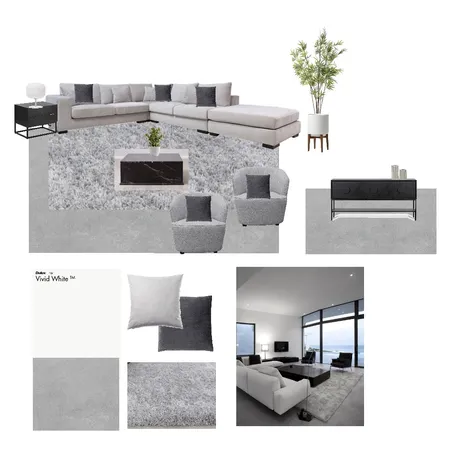 Living Area - Grayscale Interior Design Mood Board by sulo.creatives on Style Sourcebook