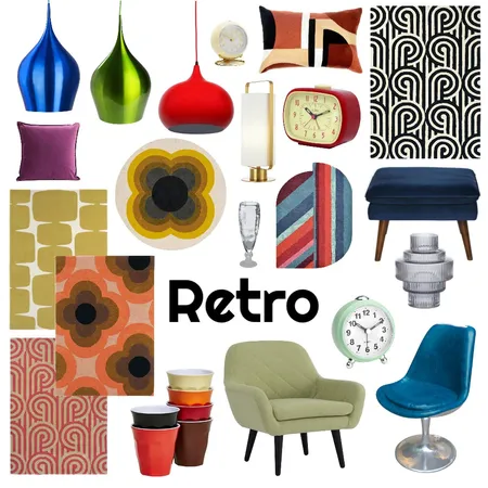 Retro Interior Design Mood Board by anastasiaralph on Style Sourcebook