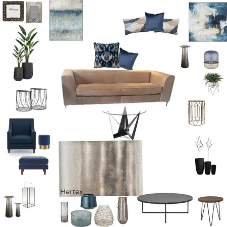 Living room blue Interior Design Mood Board by genief2 on Style Sourcebook