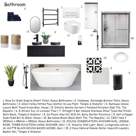 Bathroom Sample Interior Design Mood Board by Munyaradzih on Style Sourcebook