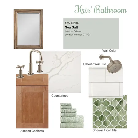 Kris' Bathroom (1) Interior Design Mood Board by Kimberly George Interiors on Style Sourcebook