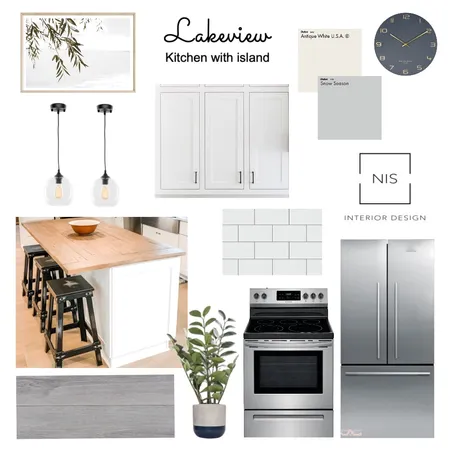 Lakeview - Kitchen w Island Interior Design Mood Board by Nis Interiors on Style Sourcebook