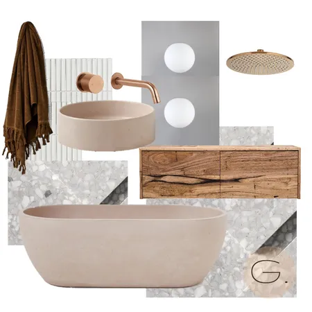 Selwyn Main Bath - Oyster Concrete Interior Design Mood Board by Guernica Design on Style Sourcebook