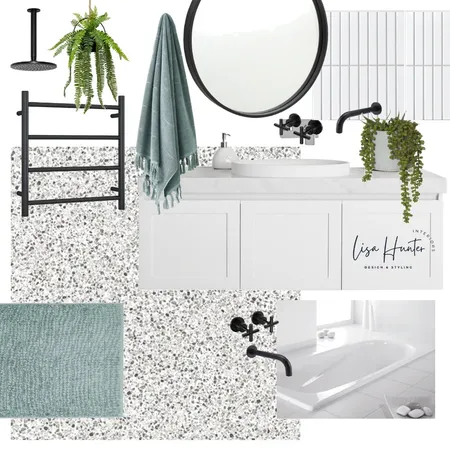 Grey, White Modern Terrazzo Bathroom Interior Design Mood Board by Lisa Hunter Interiors on Style Sourcebook