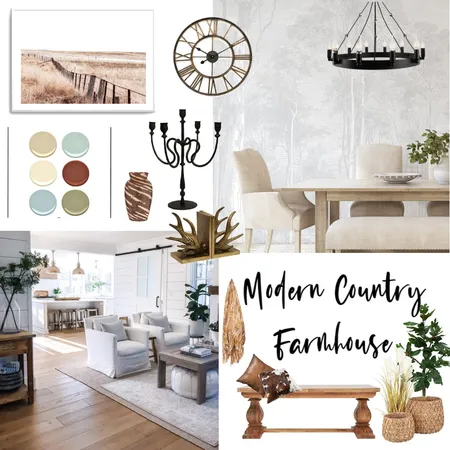 Modern Country Farmhouse Interior Design Mood Board by Connected Living Designs on Style Sourcebook