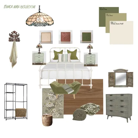 Ithaca Main Bedroom Interior Design Mood Board by Elena A on Style Sourcebook