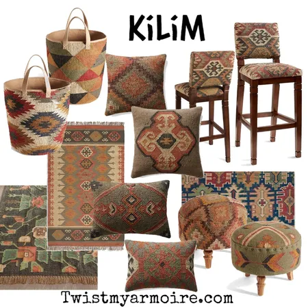 Kilim Interior Design Mood Board by Twist My Armoire on Style Sourcebook