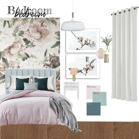 Bedroom Pink&Green Interior Design Mood Board by erioc on Style Sourcebook