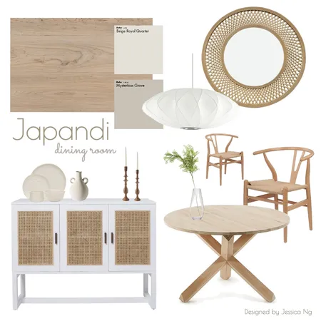 Japandi Dining Room Interior Design Mood Board by Jessica Ng on Style Sourcebook