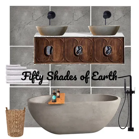 Bathroom grey and brown Interior Design Mood Board by Di Taylor Interiors on Style Sourcebook