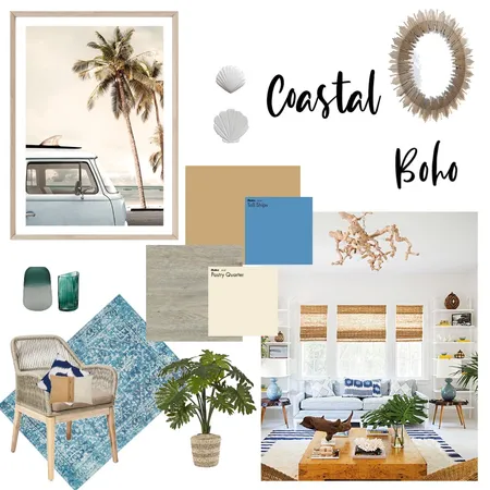Coastal Boho Interior Design Mood Board by Connected Living Designs on Style Sourcebook