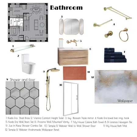 Bathroom Module 9 Interior Design Mood Board by Stacey Taylor on Style Sourcebook