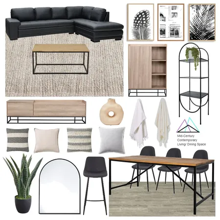 Byford Mid Century industrial living Interior Design Mood Board by Invelope on Style Sourcebook
