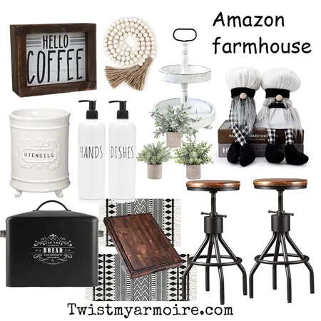 Amazon farmhouse Interior Design Mood Board by Twist My Armoire on Style Sourcebook