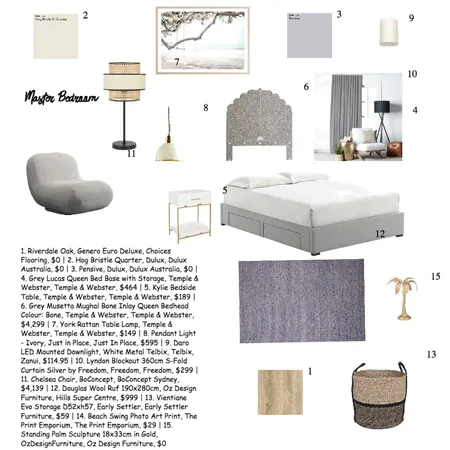 Master Bedroom Interior Design Mood Board by EllenZhang on Style Sourcebook