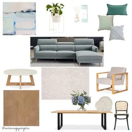 Living & Dining Interior Design Mood Board by ourcanopyempire on Style Sourcebook