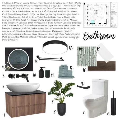 Assignment 9 - Interior Design - Bathroom Interior Design Mood Board by chandre12 on Style Sourcebook