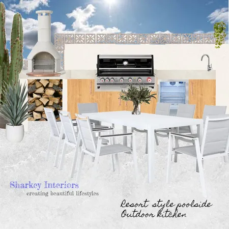 resort style poolside kitchen Interior Design Mood Board by sharkeyinteriors on Style Sourcebook
