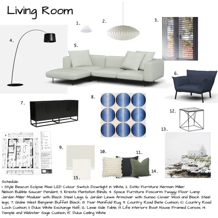 Assignment 9 Living Room Interior Design Mood Board by engsm001 on Style Sourcebook