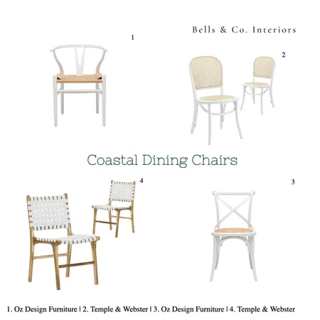 Dining Chairs Interior Design Mood Board by Bells & Co. Interiors on Style Sourcebook