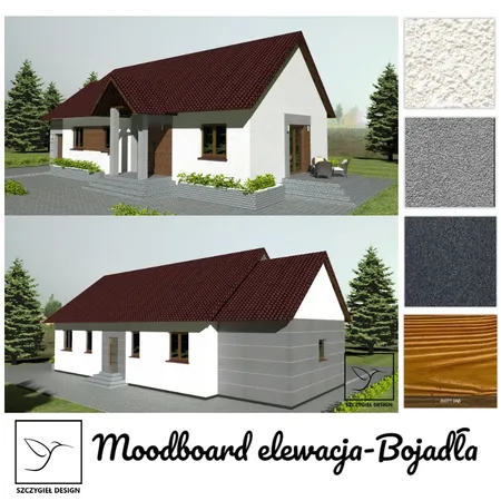 Moodboard elewacja - Bojadła Interior Design Mood Board by SzczygielDesign on Style Sourcebook
