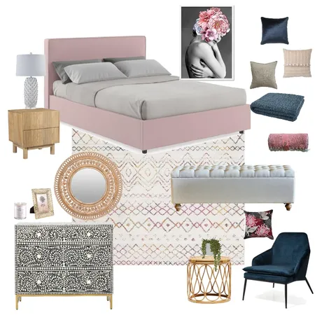 Pink Bedroom Interior Design Mood Board by Aesthetically Speaking Amy on Style Sourcebook