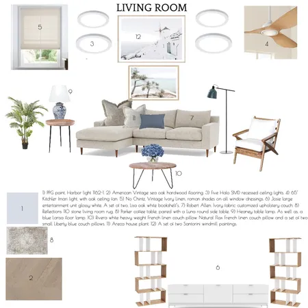 module 9, living room sample board Interior Design Mood Board by LUX WEST I.D. on Style Sourcebook