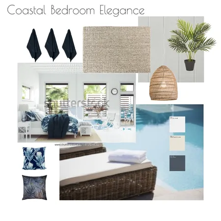 Elegant Coastal Bedroom Interior Design Mood Board by JoR on Style Sourcebook