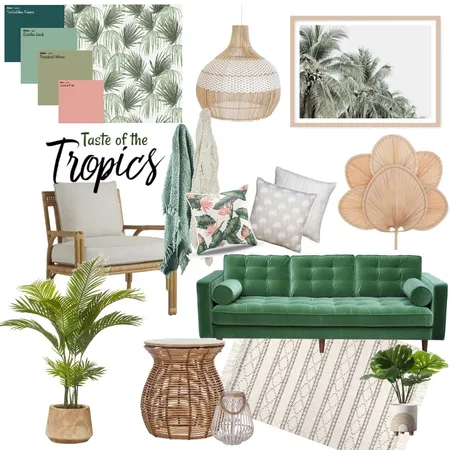 Taste of the Tropics Interior Design Mood Board by Sarah_Lich on Style Sourcebook