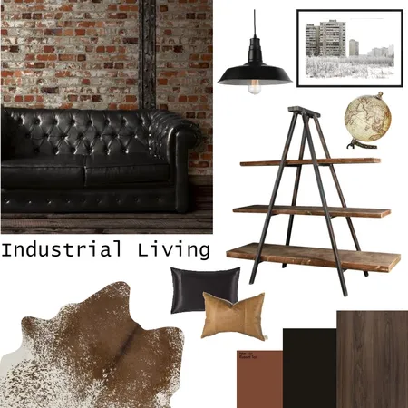 Industrial Living Interior Design Mood Board by kirals on Style Sourcebook