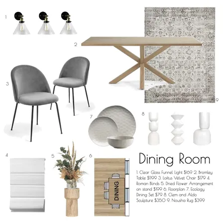Dining Room Interior Design Mood Board by Ceilidh on Style Sourcebook