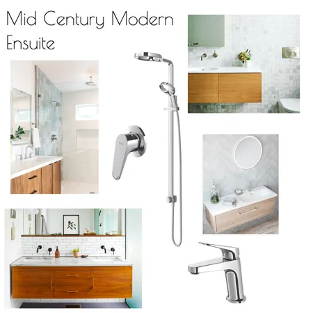 Mid Century Modern Ensuite Interior Design Mood Board by nfar on Style Sourcebook