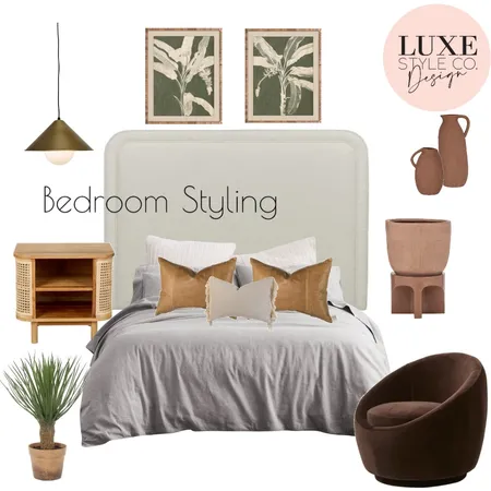 Japandi Bedroom Interior Design Mood Board by Luxe Style Co. on Style Sourcebook