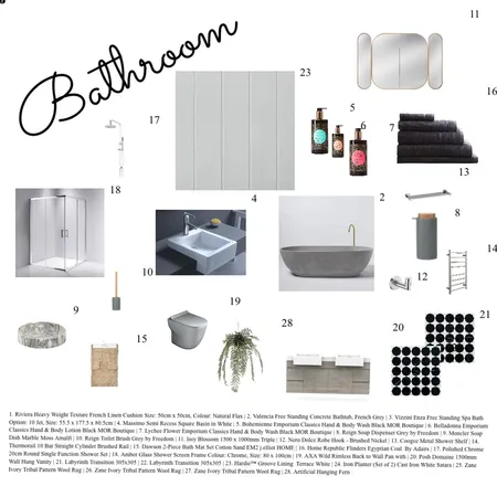 Bathroom Interior Design Mood Board by Habiba on Style Sourcebook